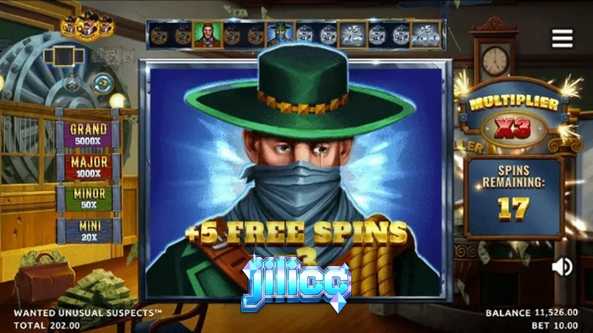 Unusual Suspects Cartel Cash slot gameplay interface